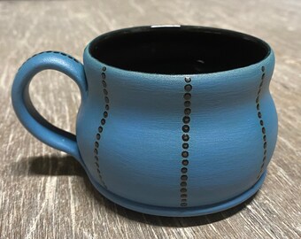 Mug | Coffee Mug | Ceramic Coffee Mug | Blue Ceramic Mug | Handmade Pottery | Blue Coffee Mug | Coffee Cup | Blue Coffee Cup |