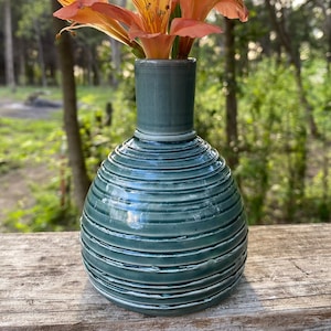Bud Vase | Blue Ceramic Vase | Flower Vase | Handmade Pottery | Ceramic Flower Vase | Blue Bud Vase | Gifts for Her | Vase
