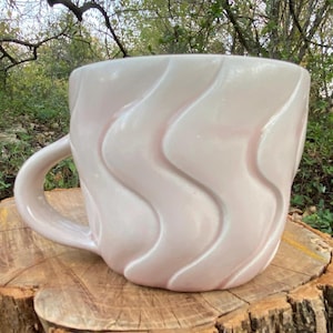 Pink Mug | Coffee Mug | Ceramic Mug | Handmade Ceramics | Pottery Mug | Tea Mug | Modern Mug | Contemporary Ceramics