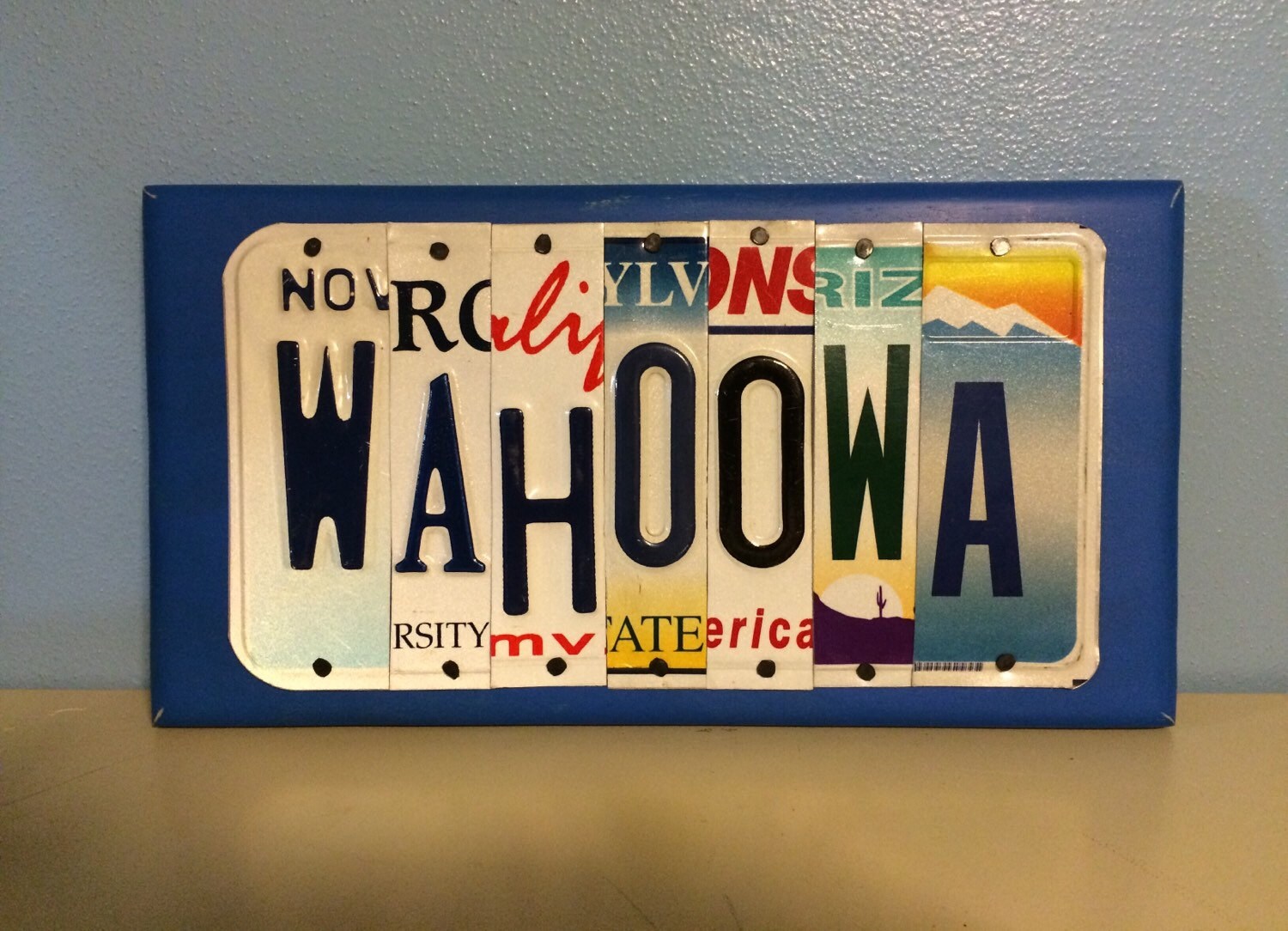 WAHOOWA Custom Recycled License Plate Art Sign University of Etsy