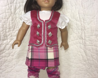 Highland Dance Costume for 18" dolls CLOSEOUT