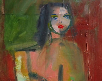 DESNUDO ABSTRACTO, BONITOS labios rojos femeninos.