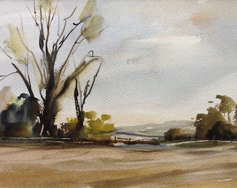 MALVERN HILLS a la distancia, paisaje desde Croome Park, Worcestershire.