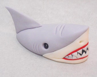 Fondant Shark Cake Topper: 1st Birthday Ocean Theme (5 Inch)