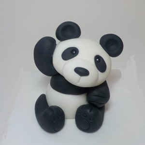 Panda Bear Fondant Cake Topper 4 Inch 1st Birthday Baby Shower - Etsy