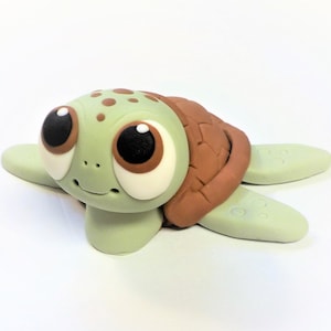 Fondant Sea Turtle Animal Cake Topper Ocean Under the Sea Beach Theme 1st Birthday Baby Shower