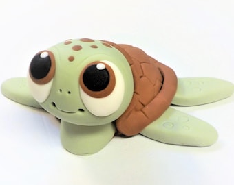 Fondant Sea Turtle Cake Topper: Ocean Theme Birthday Decor