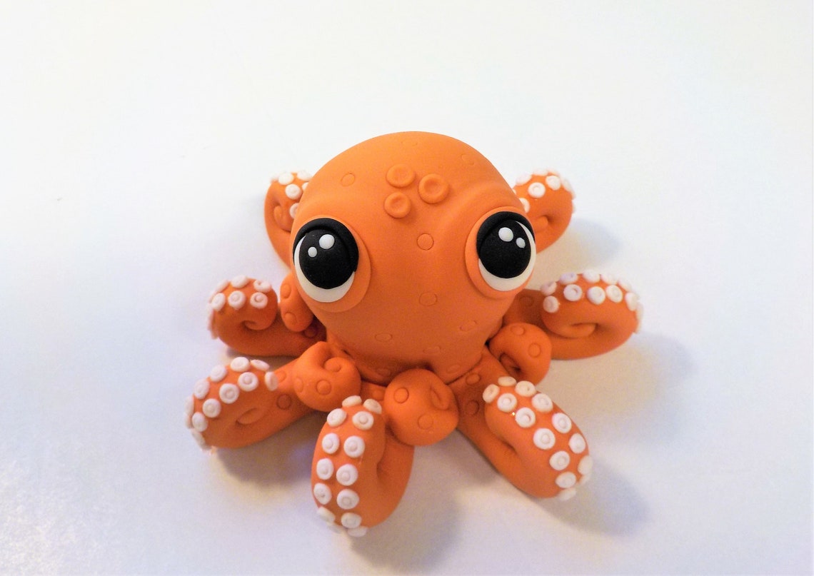 Fondant Octopus Cake Topper: Under the Sea Birthday Decor (3.5 Inches ...