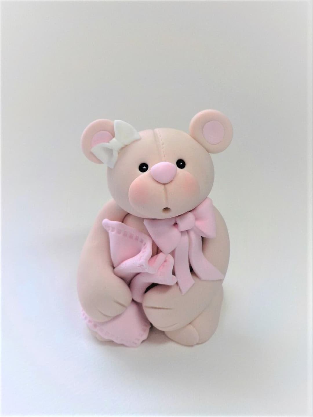 Fondant Teddy Bear Cake Topper: Baby Shower 1st Birthday Decor - Etsy