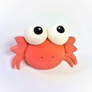 Fondant Sea Crab Cake Topper Ocean Under the Sea Beach Theme 1st Birthday Baby Shower 2.5 to 3 Inches