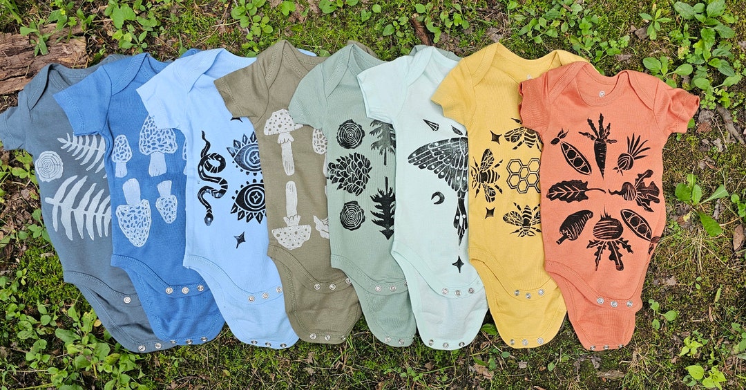 Baby Onesies Organic Cotton Onesie Organic Cotton Block Etsy