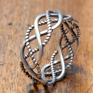 Celtic Ring, Sterling Silver Celtic Ring, Celtic ring for men, Celtic Weave ring, Irish jewelry,  Friendship Ring / Braided Infinity Ring