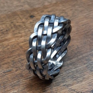 Sterling Silver Celtic Weave Ring , Braided Ring , Woven Ring , Celtic Ring