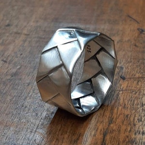 Sterling Silver Braided Weave Ring , Braided Ring , Woven Ring , Celtic Ring