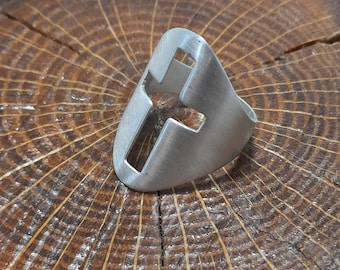Bague croix en argent sterling, bijoux chrétiens, bijoux religieux