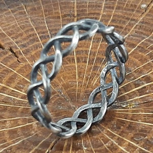 Sterling Silver Celtic Weave Ring/  Endless Weave / Celtic Ring / Endless Knot Ring / Celtic Weave ring / Braided Silver Ring