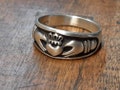 Claddagh Ring / Mens Heavy Sterling Silver Claddagh Ring / Half Sizes / Celtic Ring / Engagement / Friendship ring
