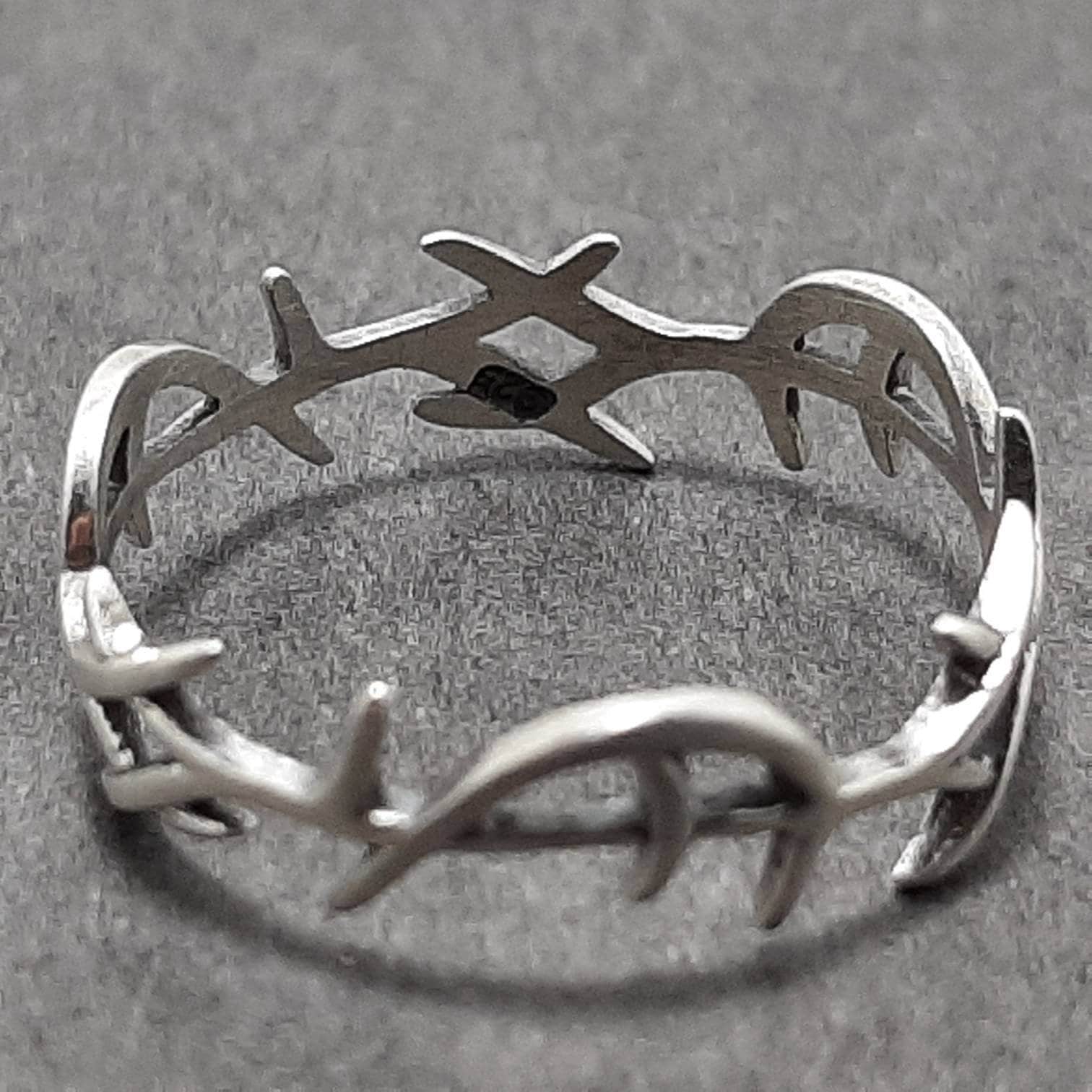 Sterling Silver Crown of Thorns / Christian Ring / Religious Etsy