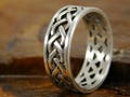 Celtic Ring, Sterling Silver Celtic Ring, Celtic ring for men, Celtic Weave ring, Irish jewelry,  Friendship Ring / Braided Infinity Ring