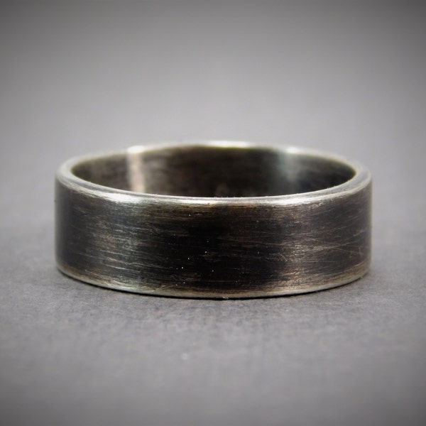 Oxidized Silver Ring Etsy