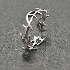 Sterling Silver Crown of Thorns / Christian Ring / Religious Ring / Christian Jewelry