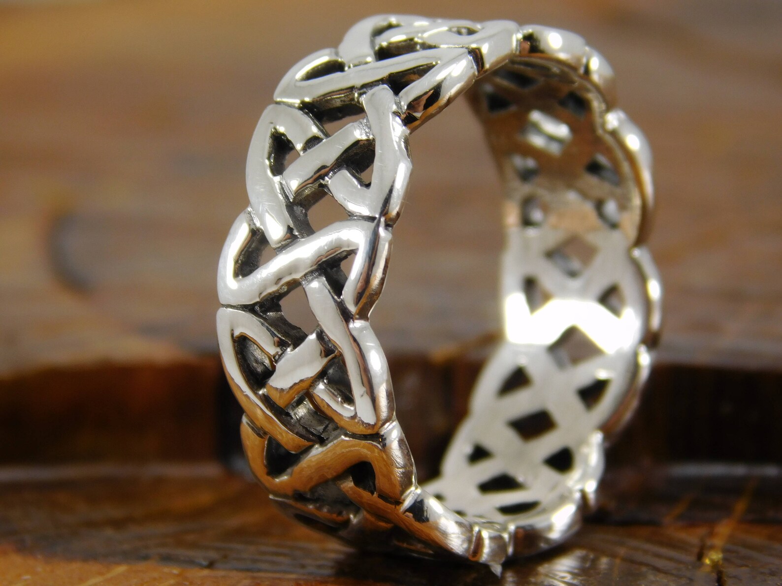 Sterling Silver Endless Triquetra Knot Ring / Trinity Knot / Etsy