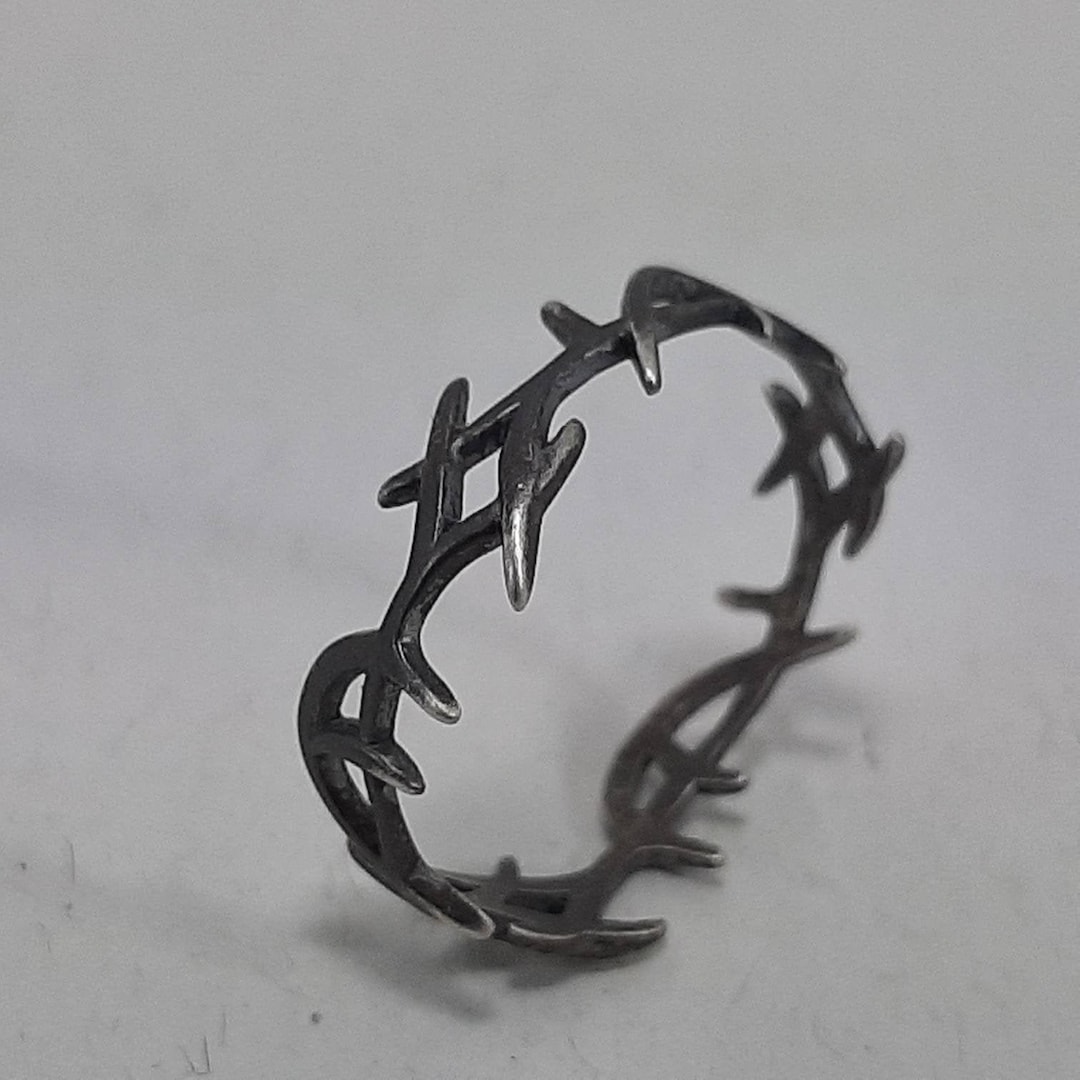 Sterling Silver Crown of Thorns Ring / Christian Ring / Religious Ring / Christian Jewelry