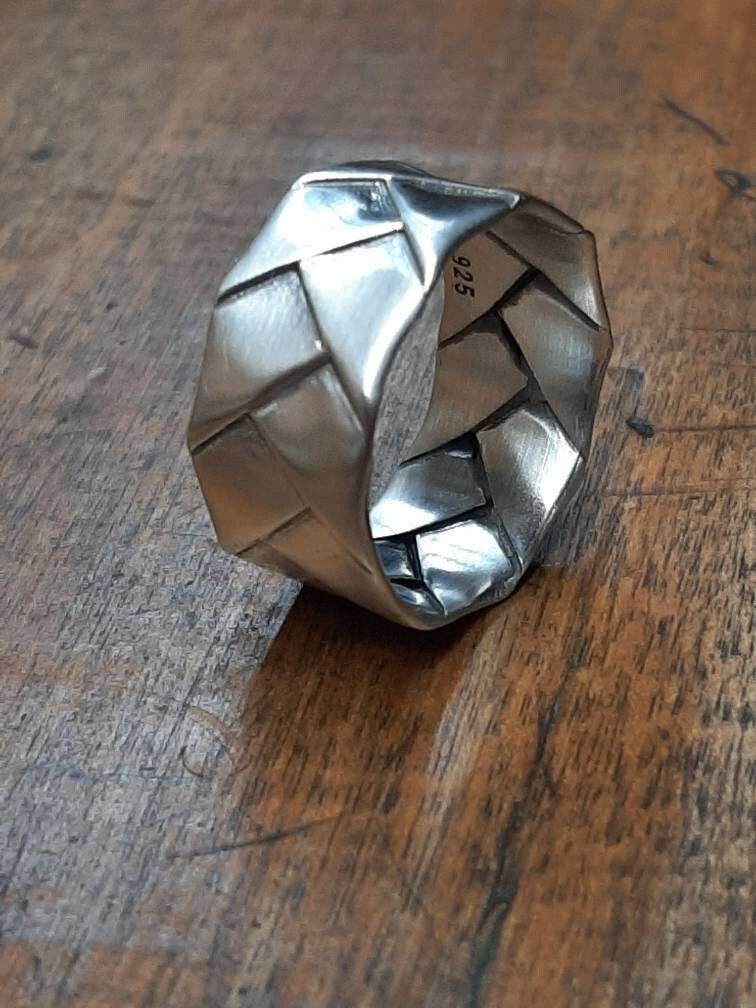 Sterling Silver Braided Weave Ring , Braided Ring , Woven Ring , Celtic Ring
