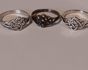 Sterling Silver Celtic Knot Ring / Celtic Ring / Endless Knot Ring /  Friendship Ring