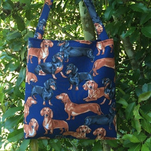 Dachshunds Fabric Purse, Shoulder Bag, Theme Purse, Tote Bag,Gifts, Diaper Bag, Book Bag, Lunch Bag