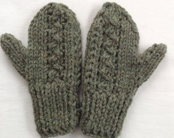 Kids 2 to 5 yrs wool mix mitts,  Unisex Childs mittens, Kids accessories, Hand knit mittens for kids