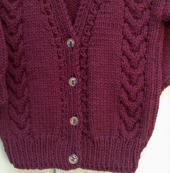 boys burgundy cardigan