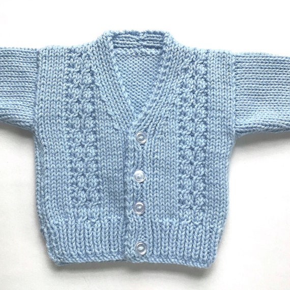 Baby blue knitted hot sale cardigan