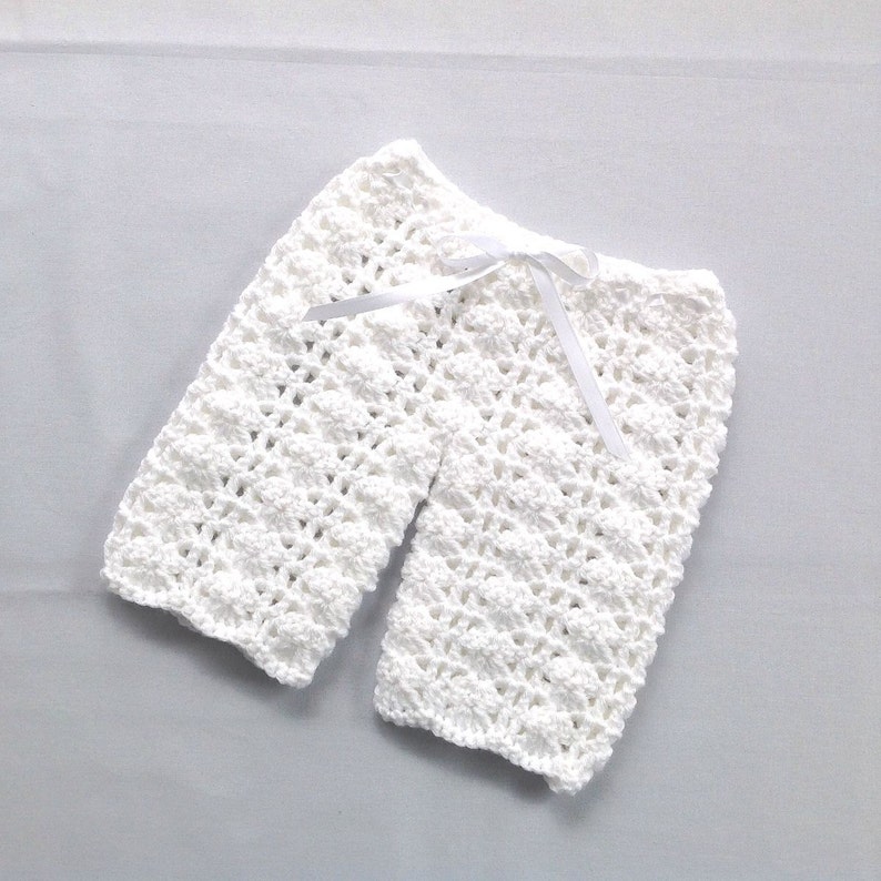 Baby white outfit, 0 to 3 months, Crochet baby layette set, Baptism white outfit, Baby shower gift, Gift for new baby image 6