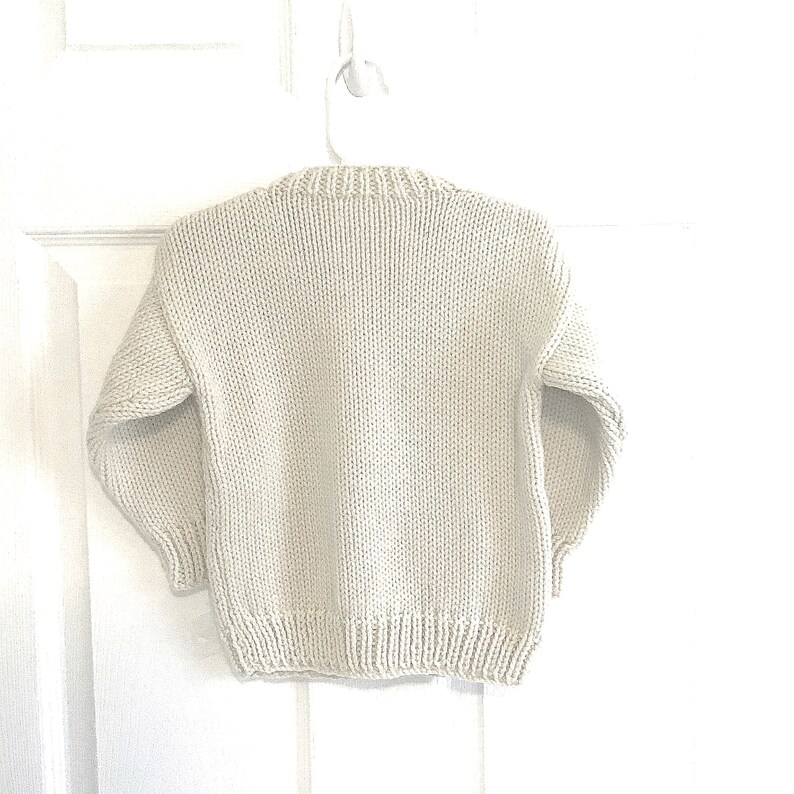 Girls Aran cardigan 2 to 3 years sweater Childs handknit Aran sweater Toddler Aran cardigan Unisex Aran sweater image 3