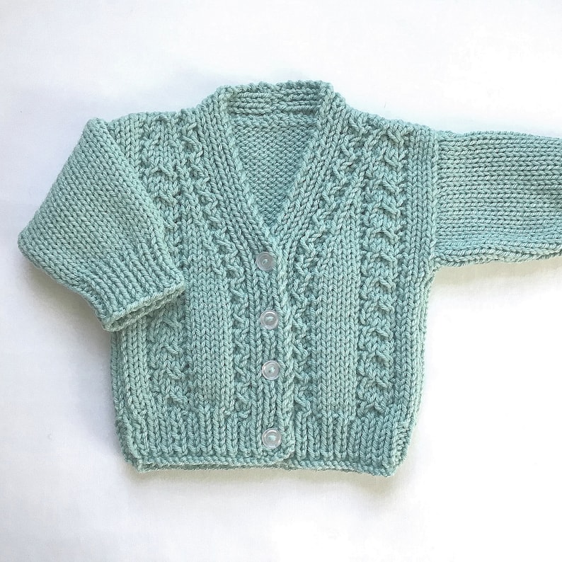 Sage Green Baby Sweater 0 to 6 Months Cardigan Infant Hand | Etsy UK