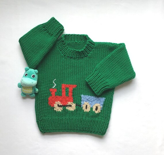 green sweater baby boy