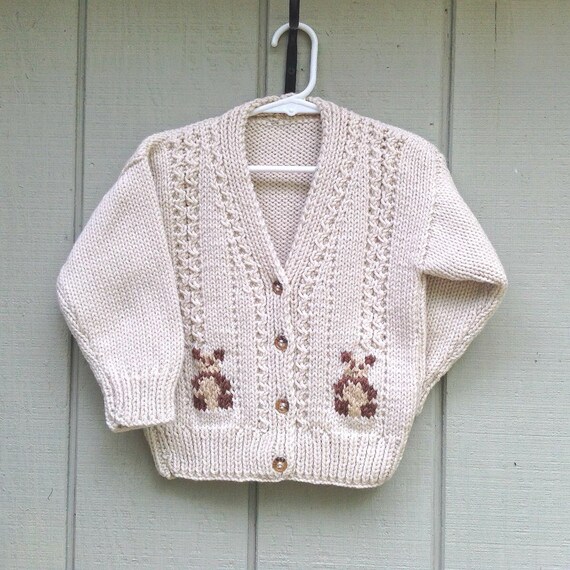 teddy bear cardigan sweater