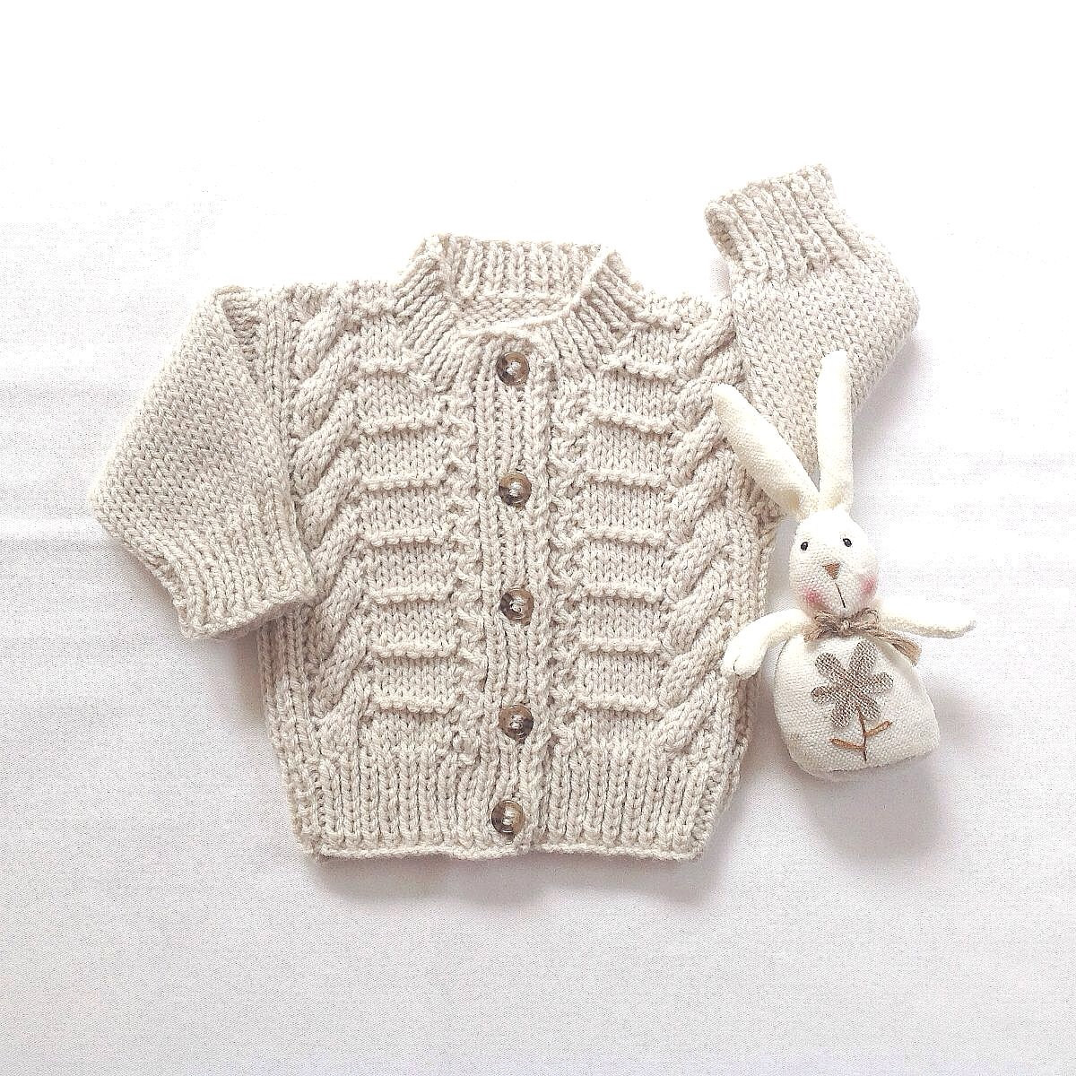 Aran baby cardigan 0 to 6 months Infant Aran sweater | Etsy