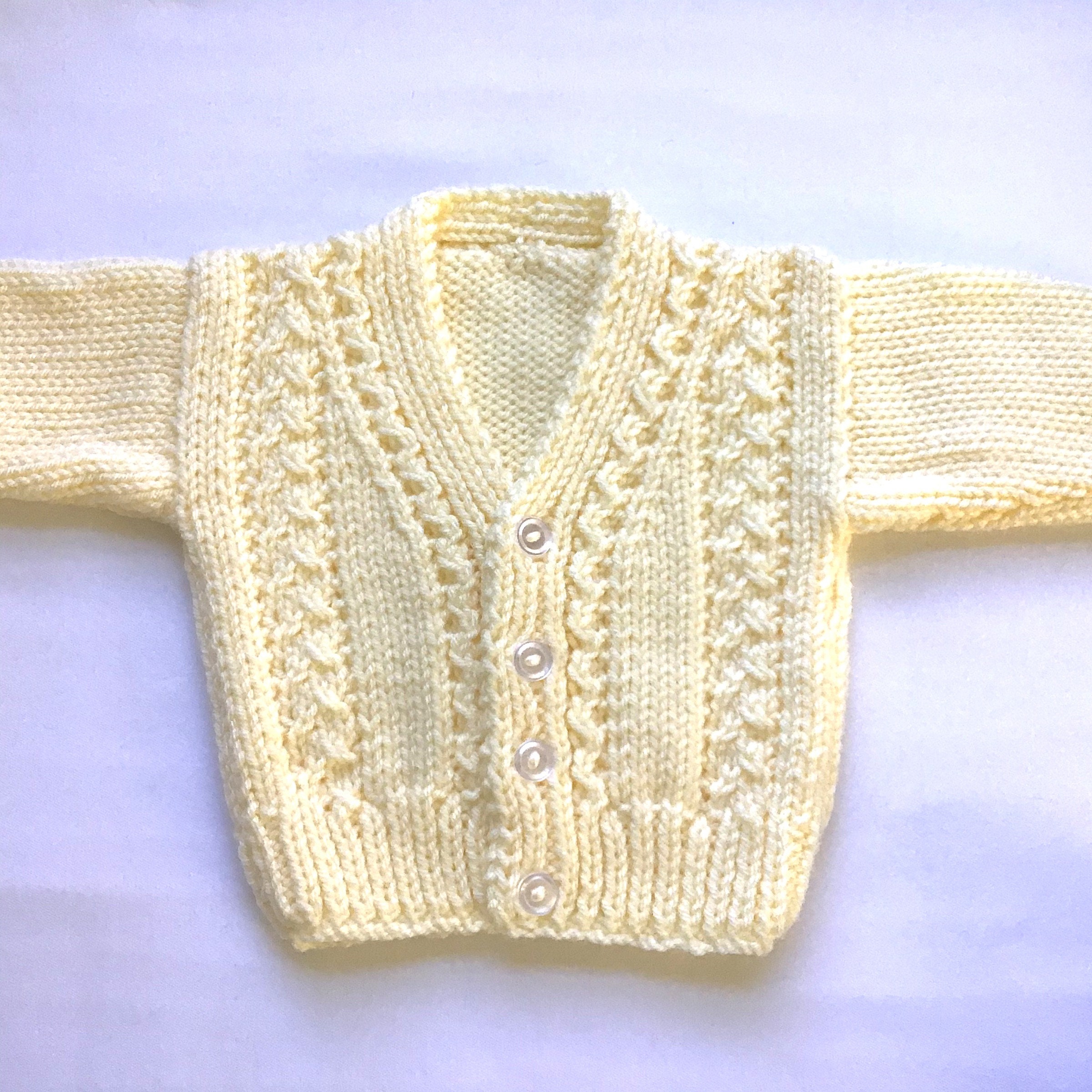 Baby Yellow Sweater 0 to 6 Months Baby Knit Cardigan Infant | Etsy