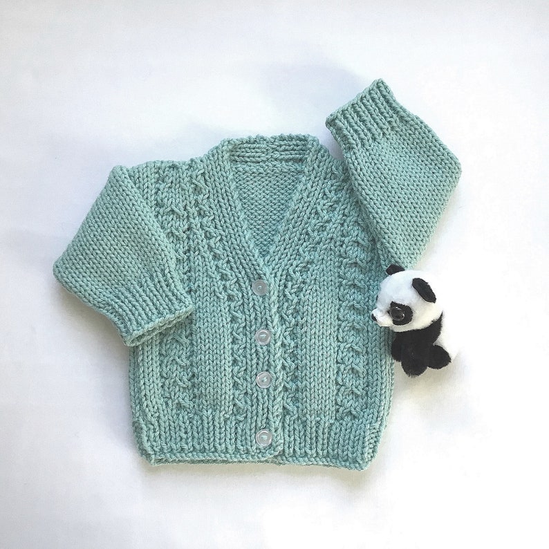 Sage Green Baby Sweater 0 to 6 Months Cardigan Infant Hand Etsy