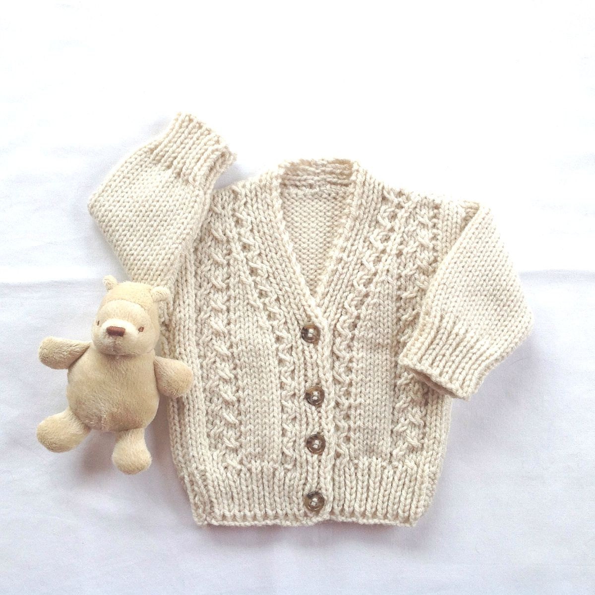 Aran hand knit baby cardigan 0 to 6 months baby Baby Etsy