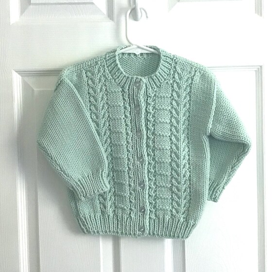 girls mint cardigan
