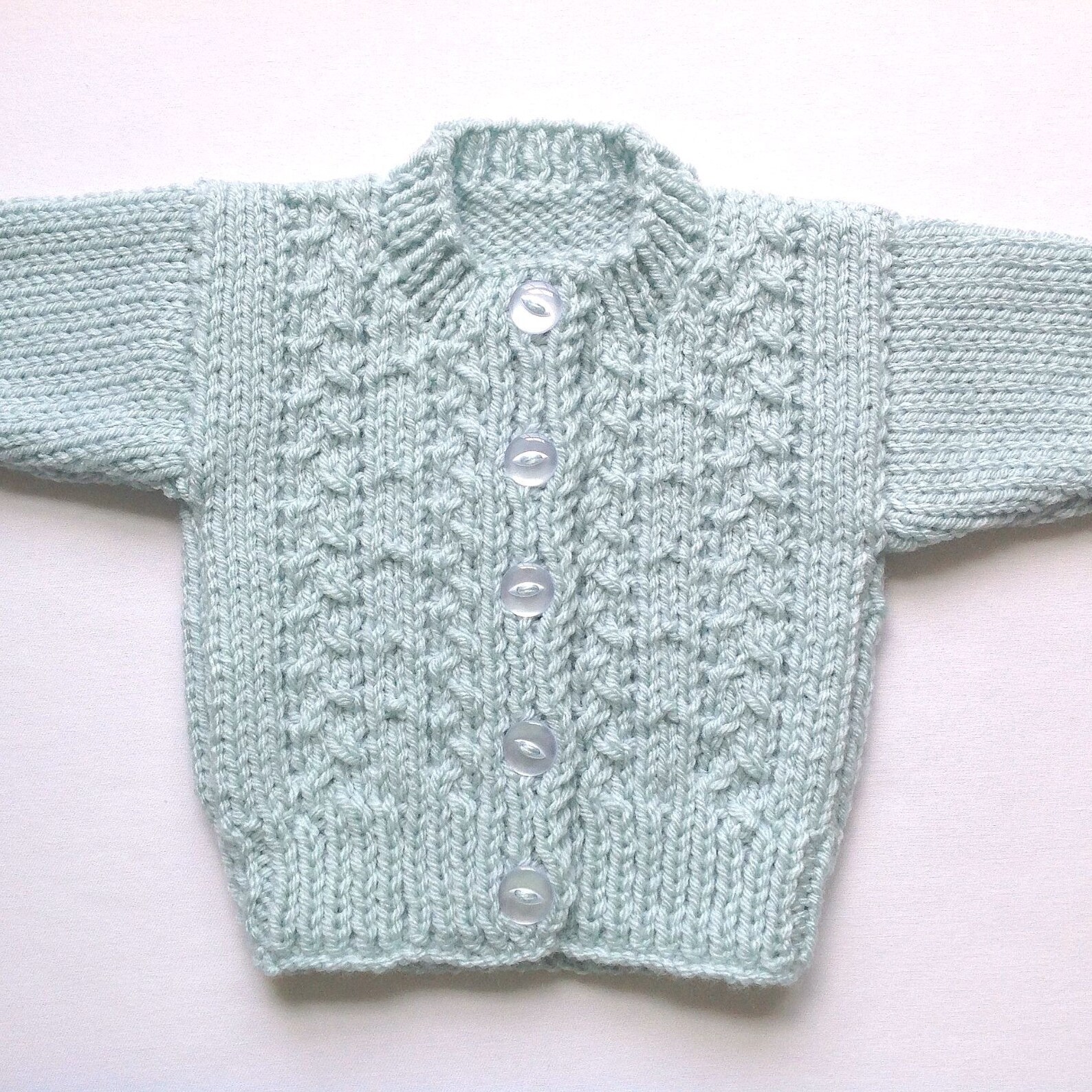 Newborn Mint Green Baby Sweater Infant Light Green Cardigan Etsy