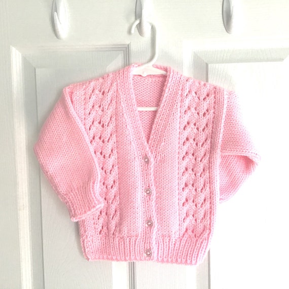pink knitted jacket