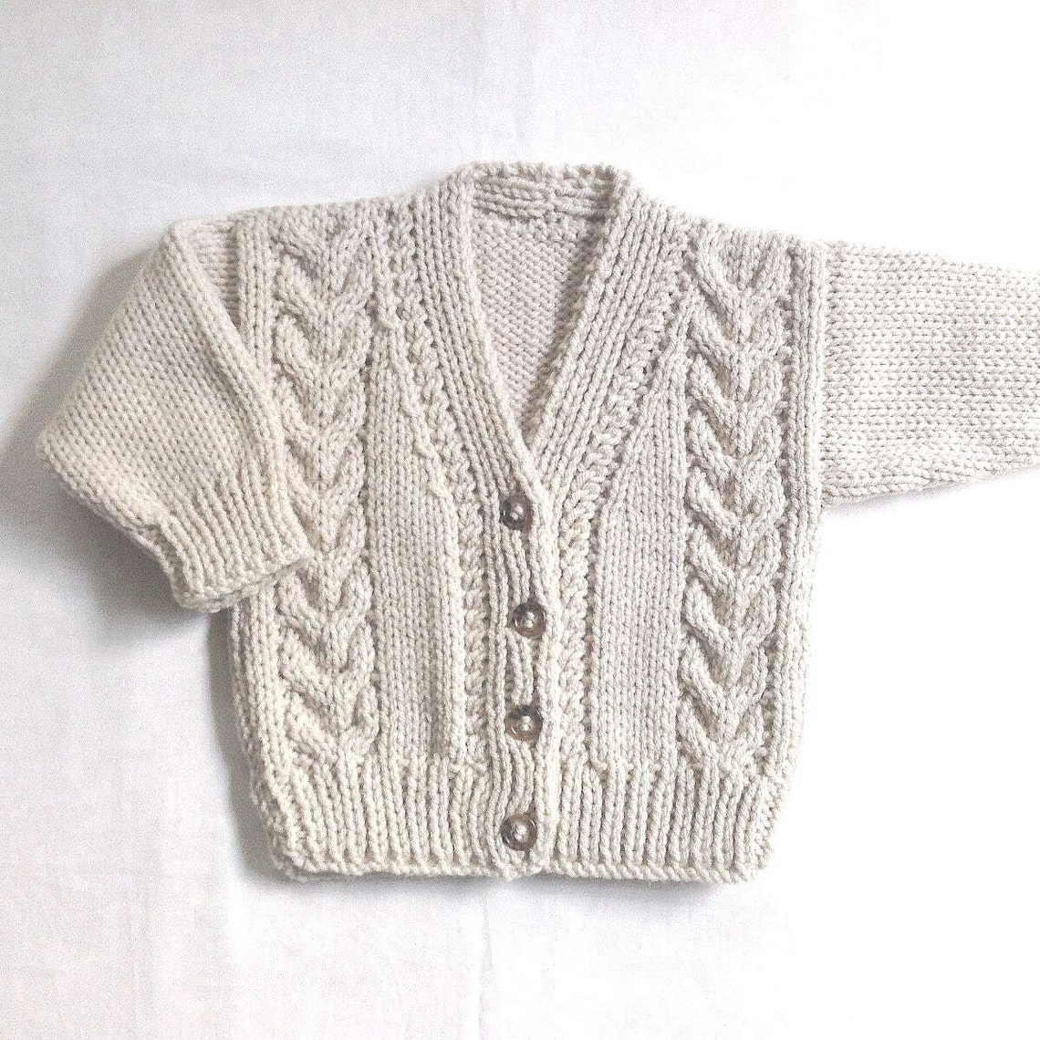 Infant Aran Cardigan 6 to 12 Months Baby Aran Hand Knit - Etsy Canada