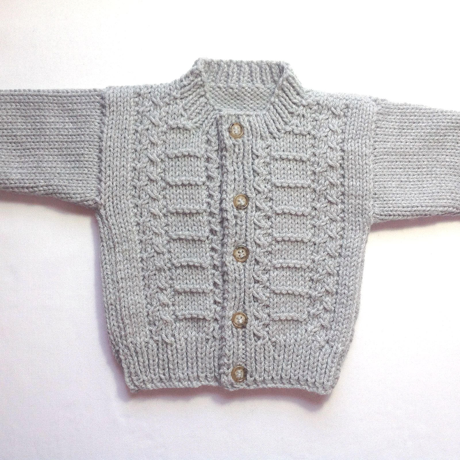 Baby Gray Cardigan 6 to 12 Months Gray Handknit Infant - Etsy UK