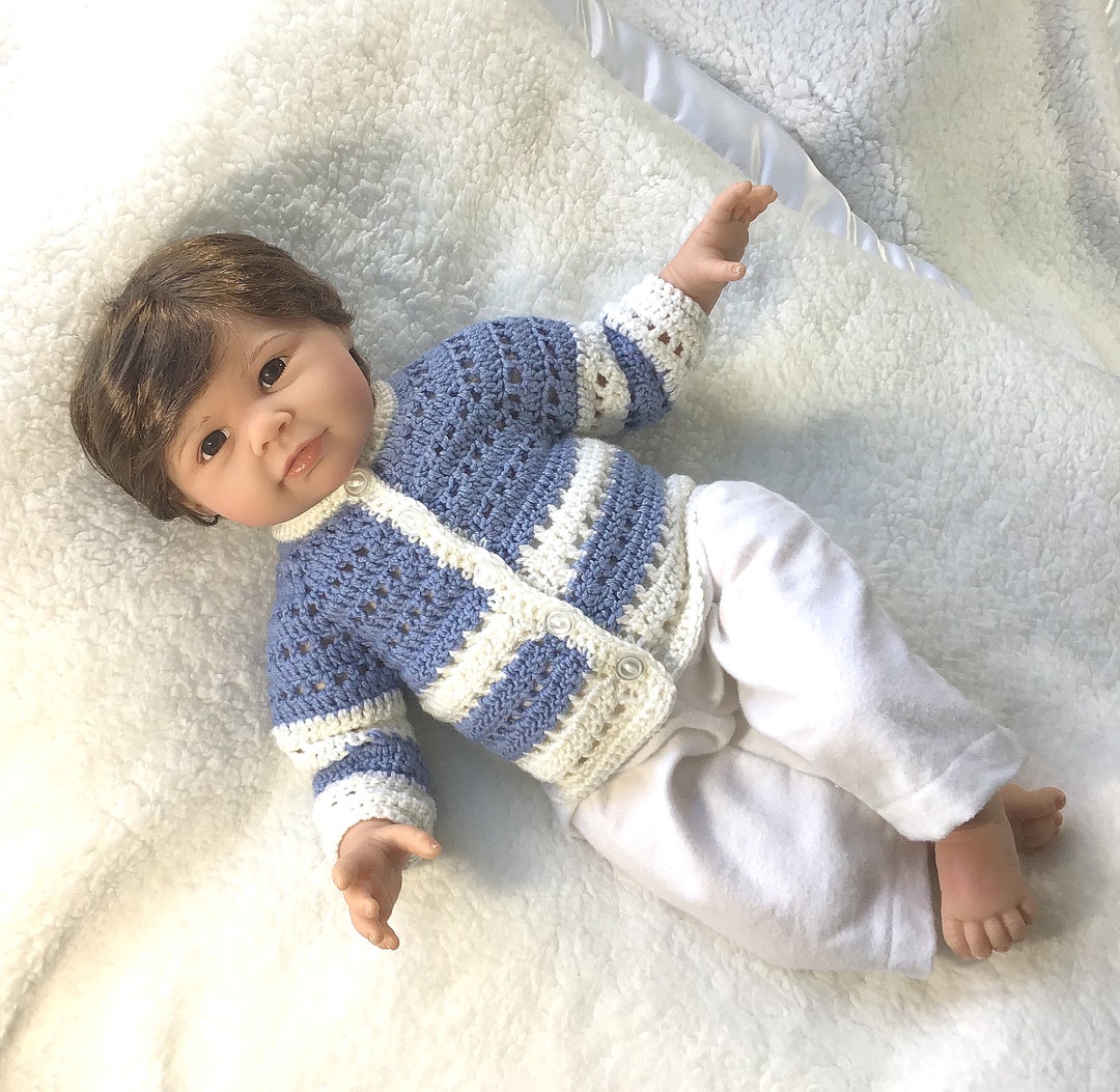 Wool Preemie Cardigan Baby Boy Merino Wool Sweater Crochet Etsy