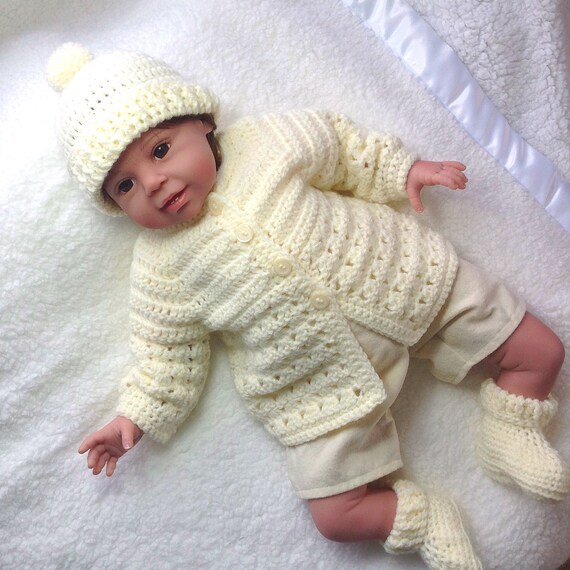 Traje amarillo de bebe 6 12 meses botas de sombrero de abrigo de ganchillo infantil regalo de ducha de bebe regalo para bebe Etsy Mexico