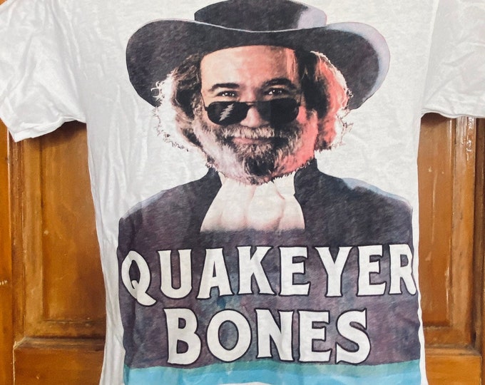 Quakeyer Bones Jerry Shirt | Funny Grateful Dead-Inspired Tee | Colonial Jam Band Parody Shirt